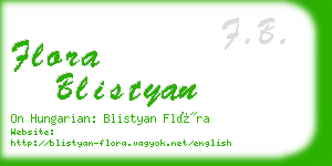 flora blistyan business card